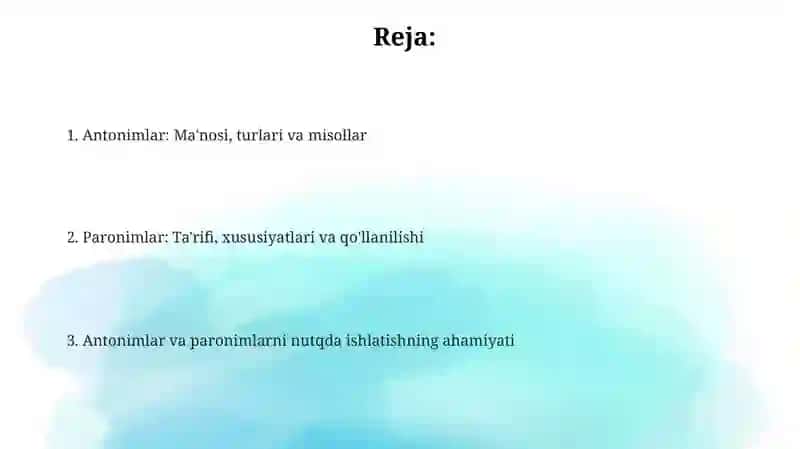 Antionim vа paronimlar 2