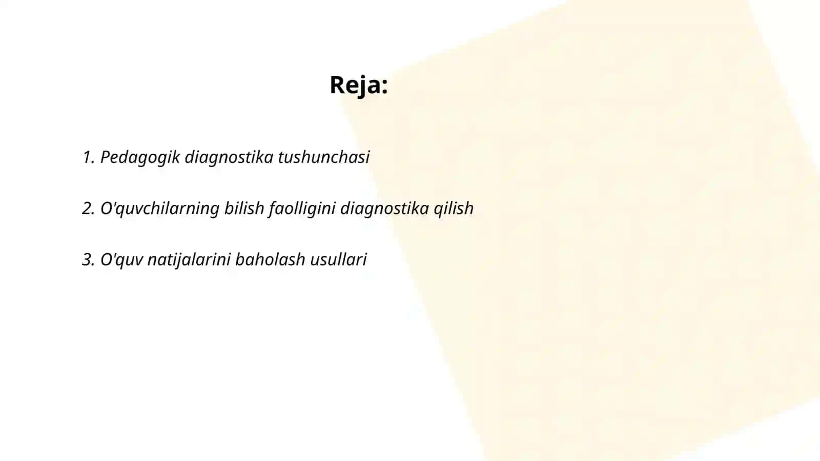 Pedagogik diagnostika tushunchasi 2