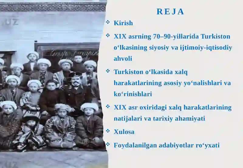 XIX asr Turkiston o‘lkasi xalq harakatlari 2