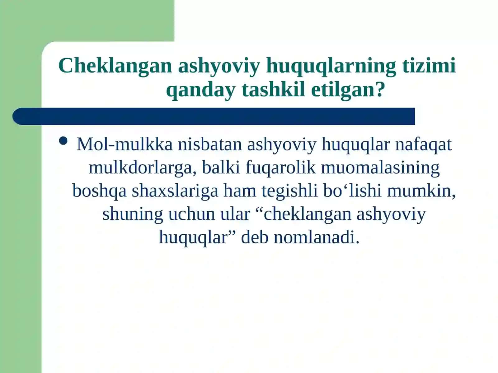 Ashyoviyhuquqlartizimi 2