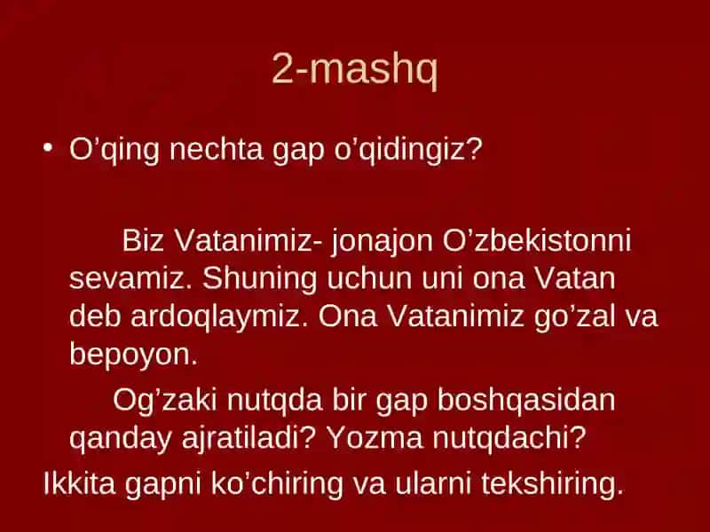 GAP VA SO’Z 2