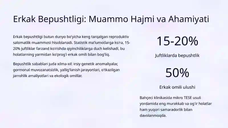 Erkak Bepushtligi: Turlari va Diagnostik Algoritmi 2