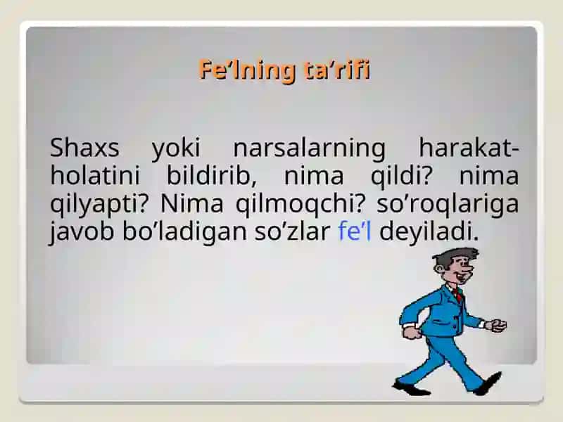 Harakat va holat fe’llari 2