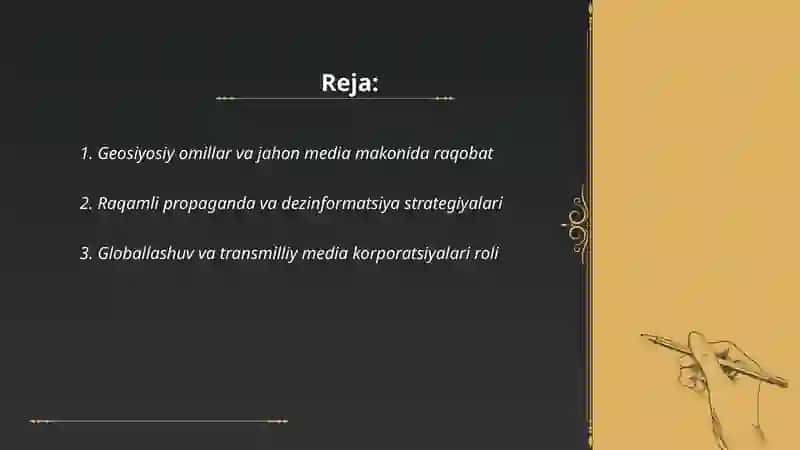 Jahon media va axborot makoni raqoboti 2