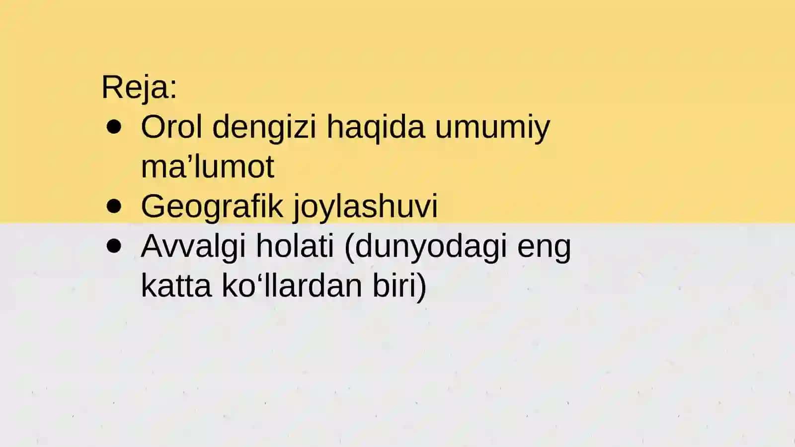 Orol dengizi muammosi va uning oqibatlar 2