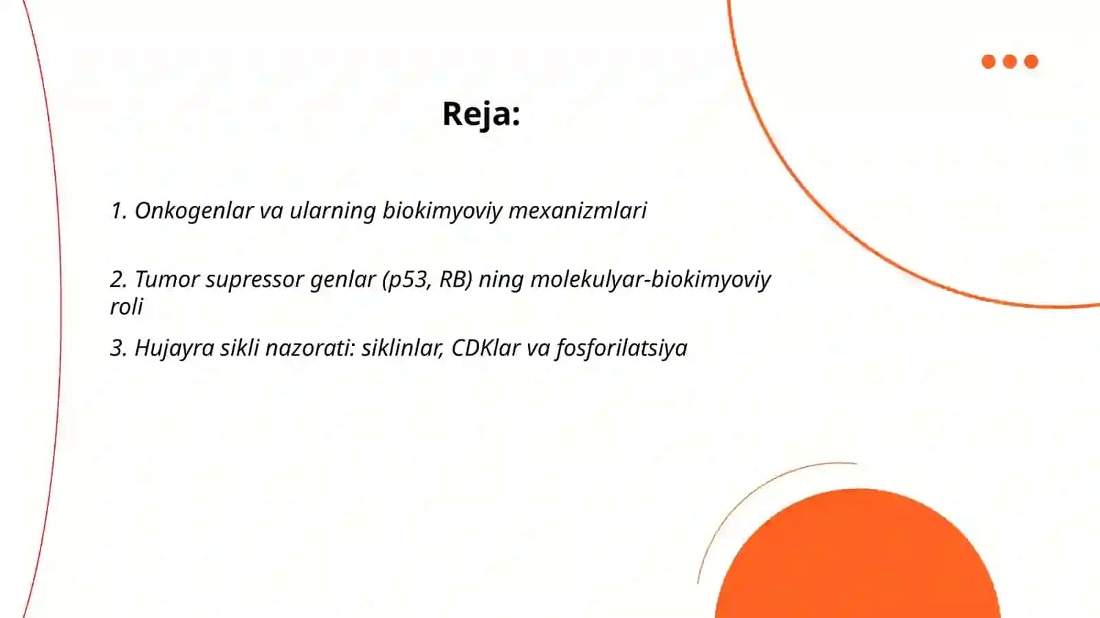 Onkogenez biokimyosi 2