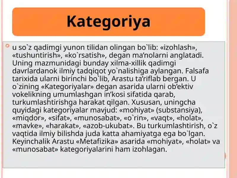 Aristotel va Immanuel Kant antologiyasi 2