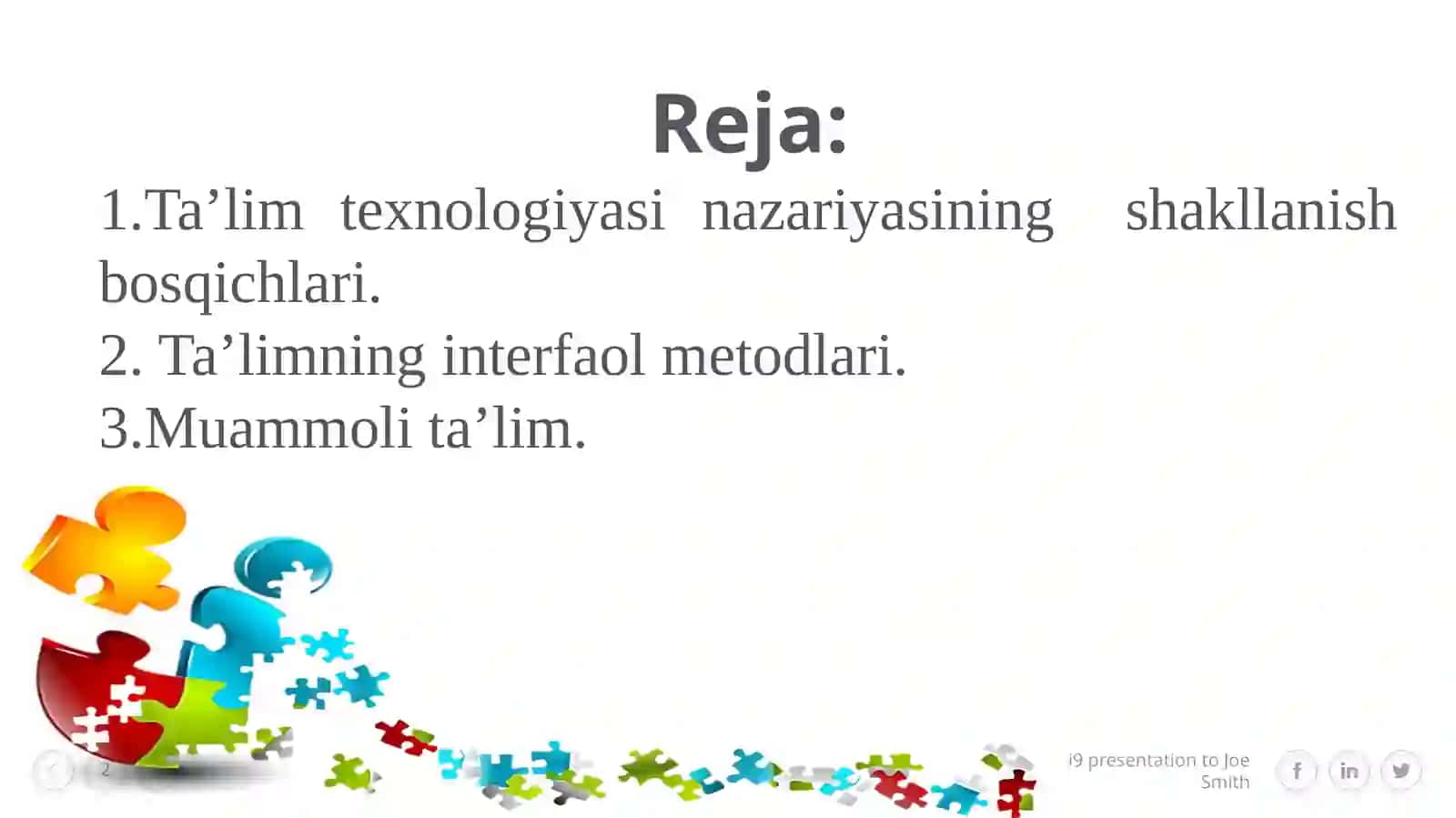 Ta’lim texnologiyasi 2