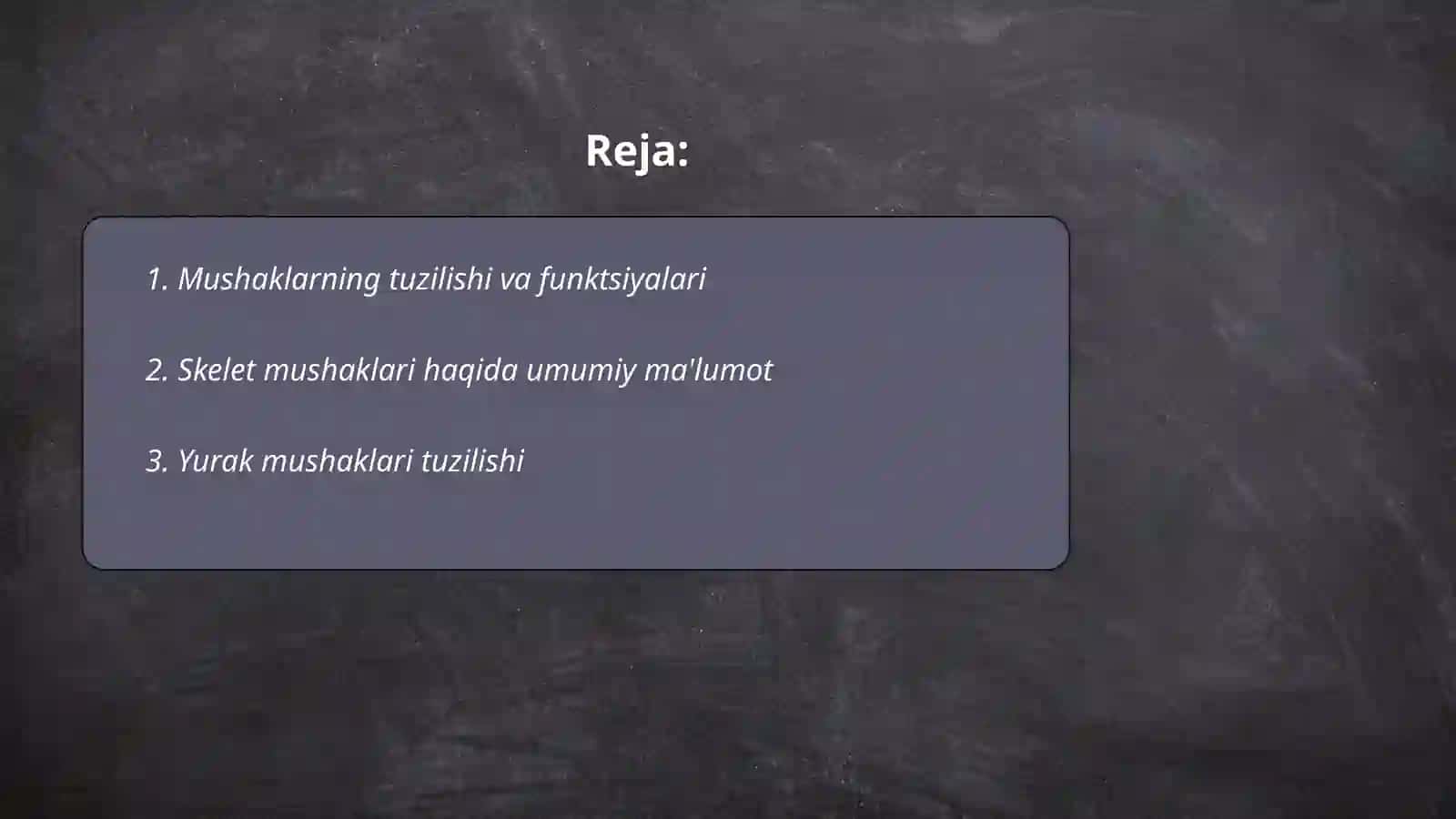 Mushak tog'risida umumiy ma'lumot 2