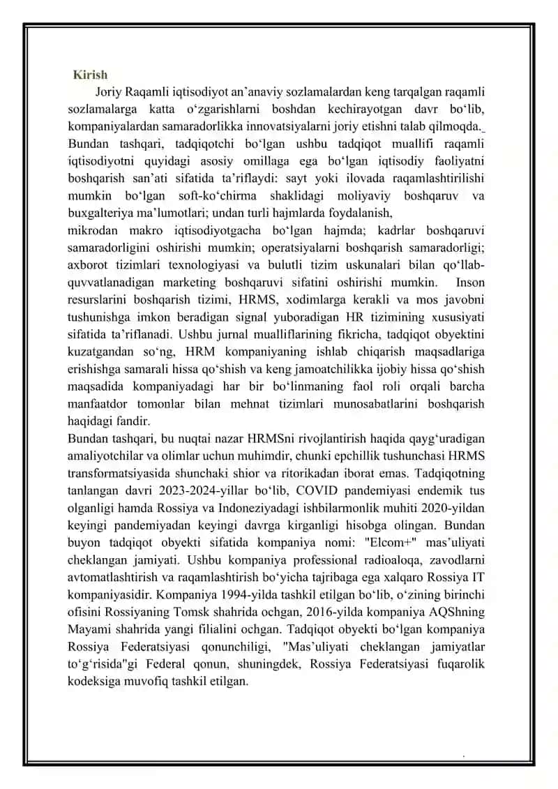 Inson resurslarini boshqarish 2