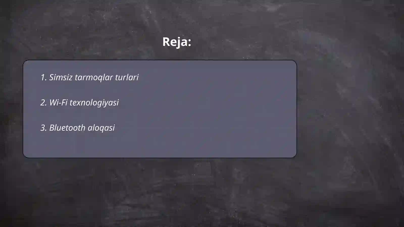 Simsiz tarmoqlar bilan ishlash 2
