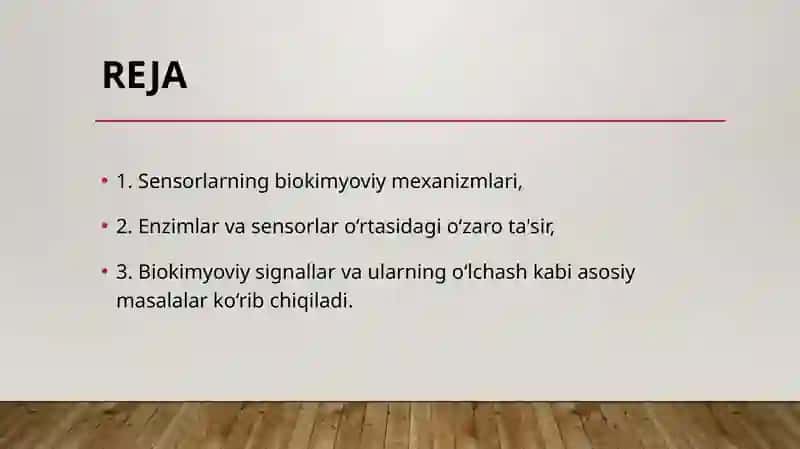 Sensor tizimlar faoliyatining biokimyoviy asoslari 2