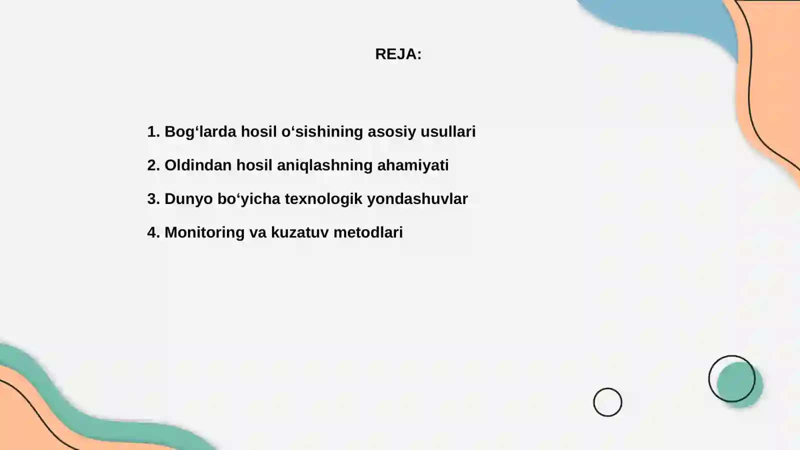 Bogʻlarda oldindan hosilni aniqlash usullari 2