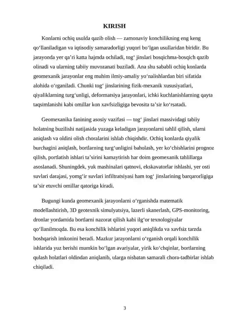 Konlarni ochiq usulda qazib olish 2