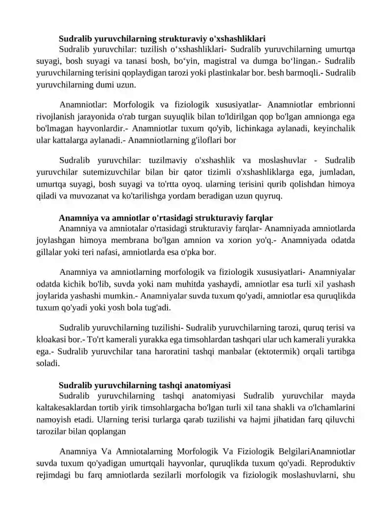 Anamniya Va Amniotalarning Morfologik Va Fiziologik Belgilari 2