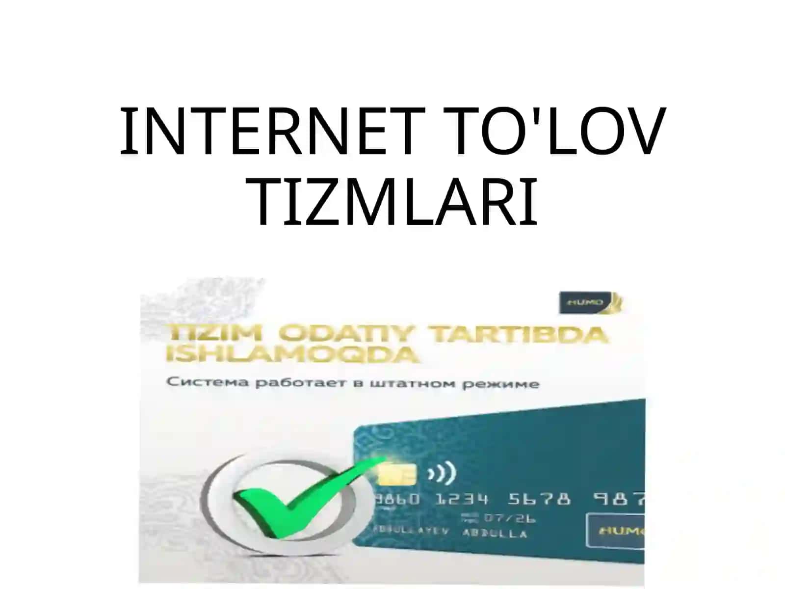 Turizimda to'lov tizimi 2