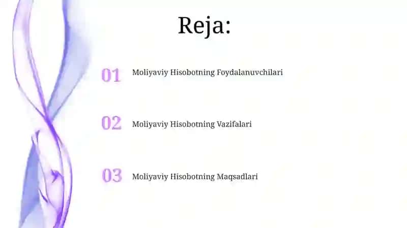 Moliyaviy hisobotlarning maqsadi va vazifalari 2