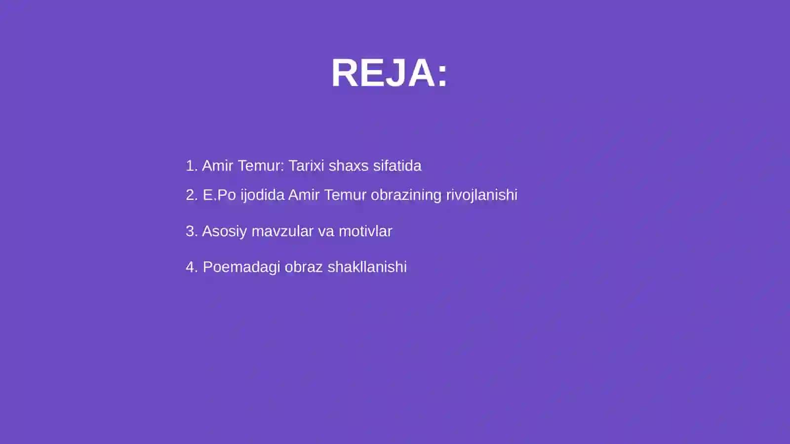 E.Po ijodida Amir Temur obrazi mavzusida 2