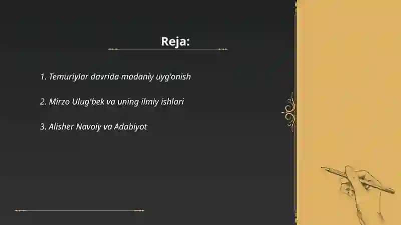 Temuriylar davrida madaniy uyg'onish 2