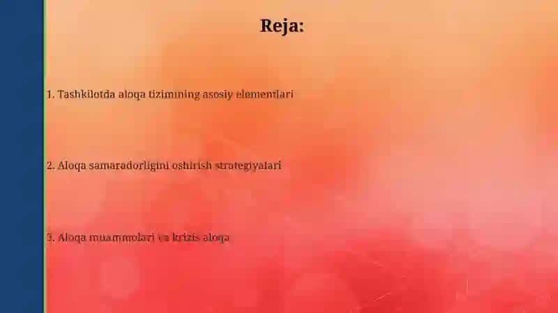Tashkilotdagi moloqat tizimi 2