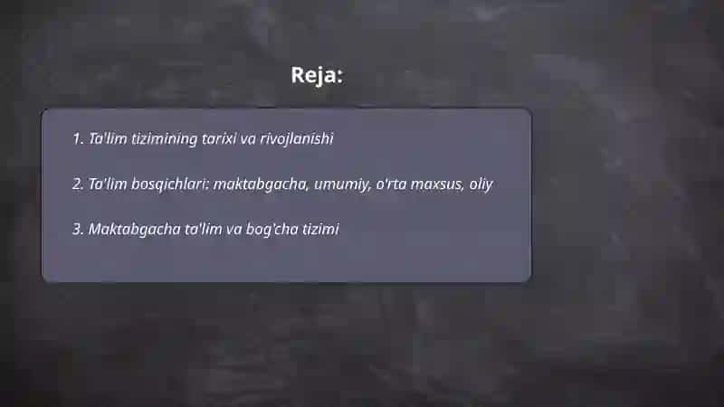 O'zbekistonda ta'lim tizimi 2