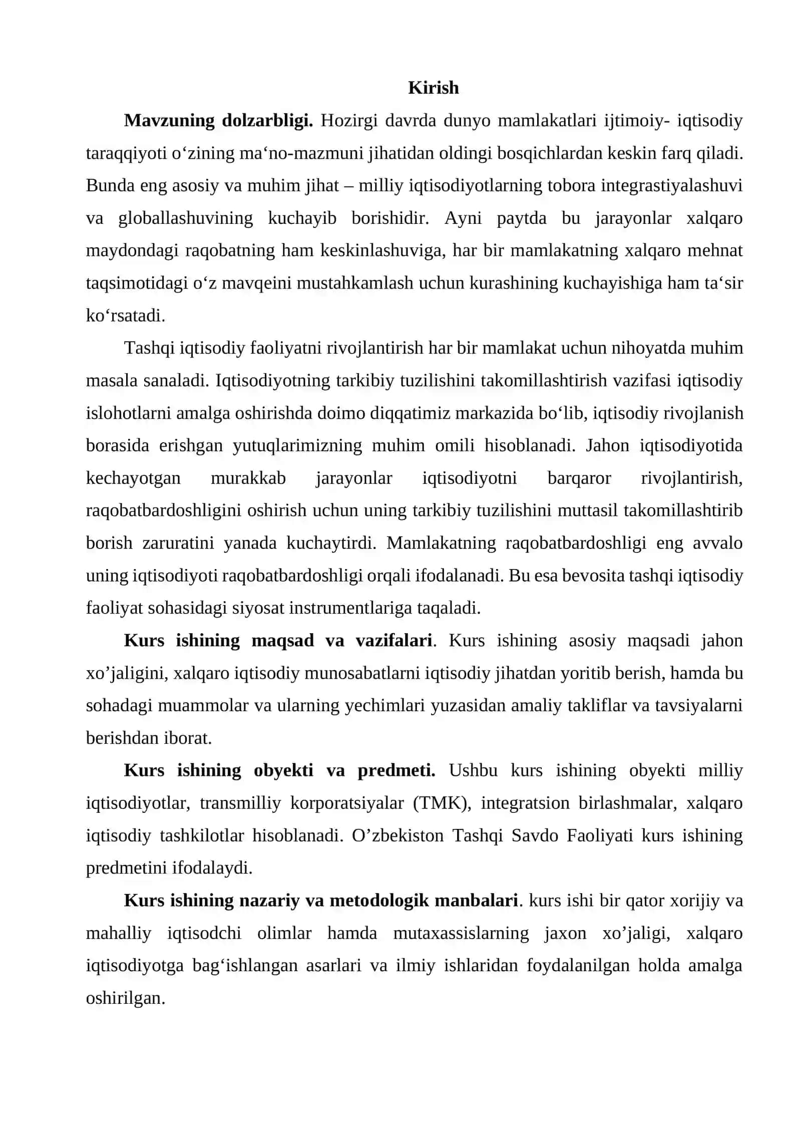 Jahon xo’jaligining shakllanishi va rivojlanishi 2