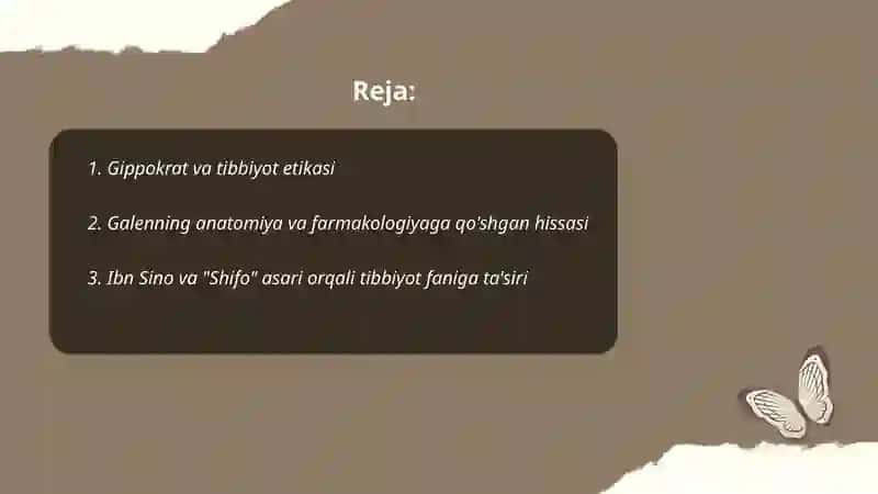 Tibbiyotga qo'shgan hissasi 2