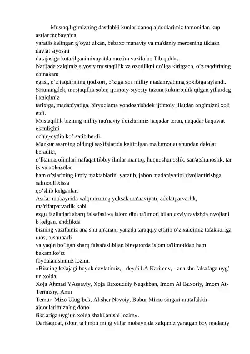 Mustaqillikva yangi qadriyatlartizimi 2