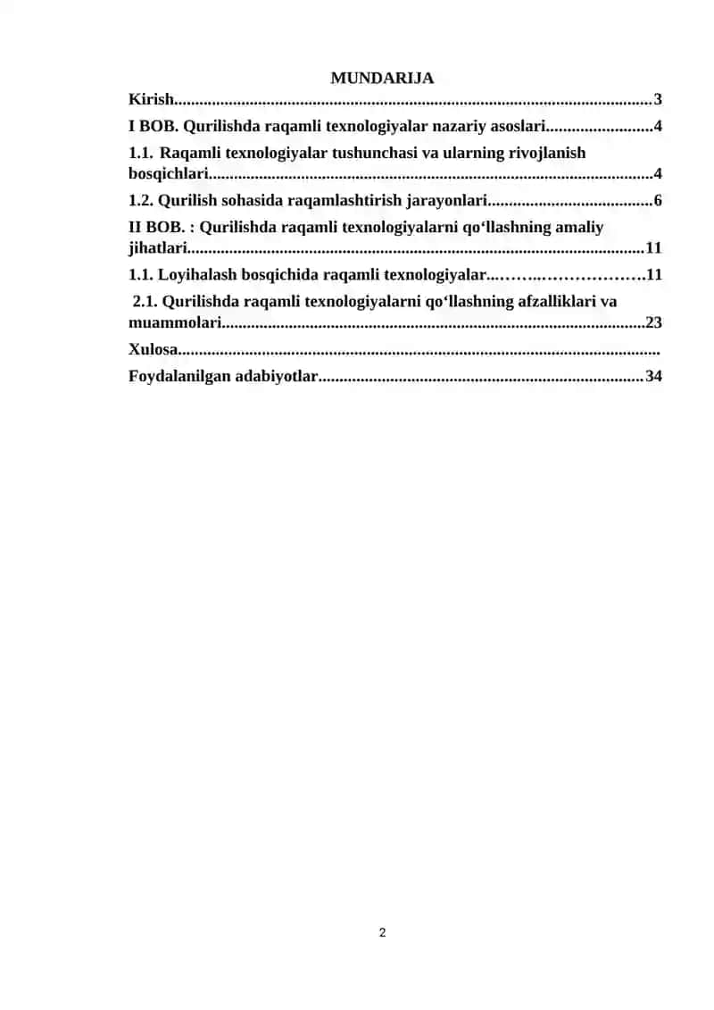 Qurilishda raqamli texnologiyalarni qo‘llash 2