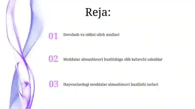 Moddalar almashinuvi buzilishi 2