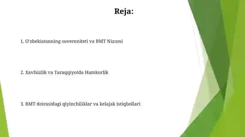 Mustaqil Ózbekiston va BMT Zakas Oluvchi 2