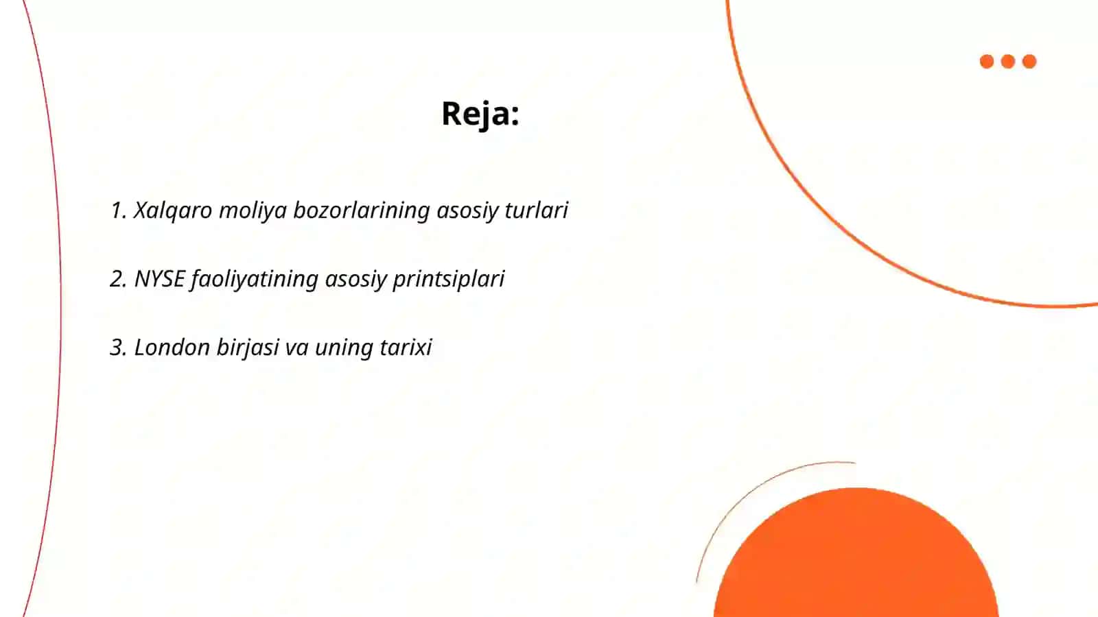 Xalqaro Moliya Bozorlarining Asosiy Turlari 2