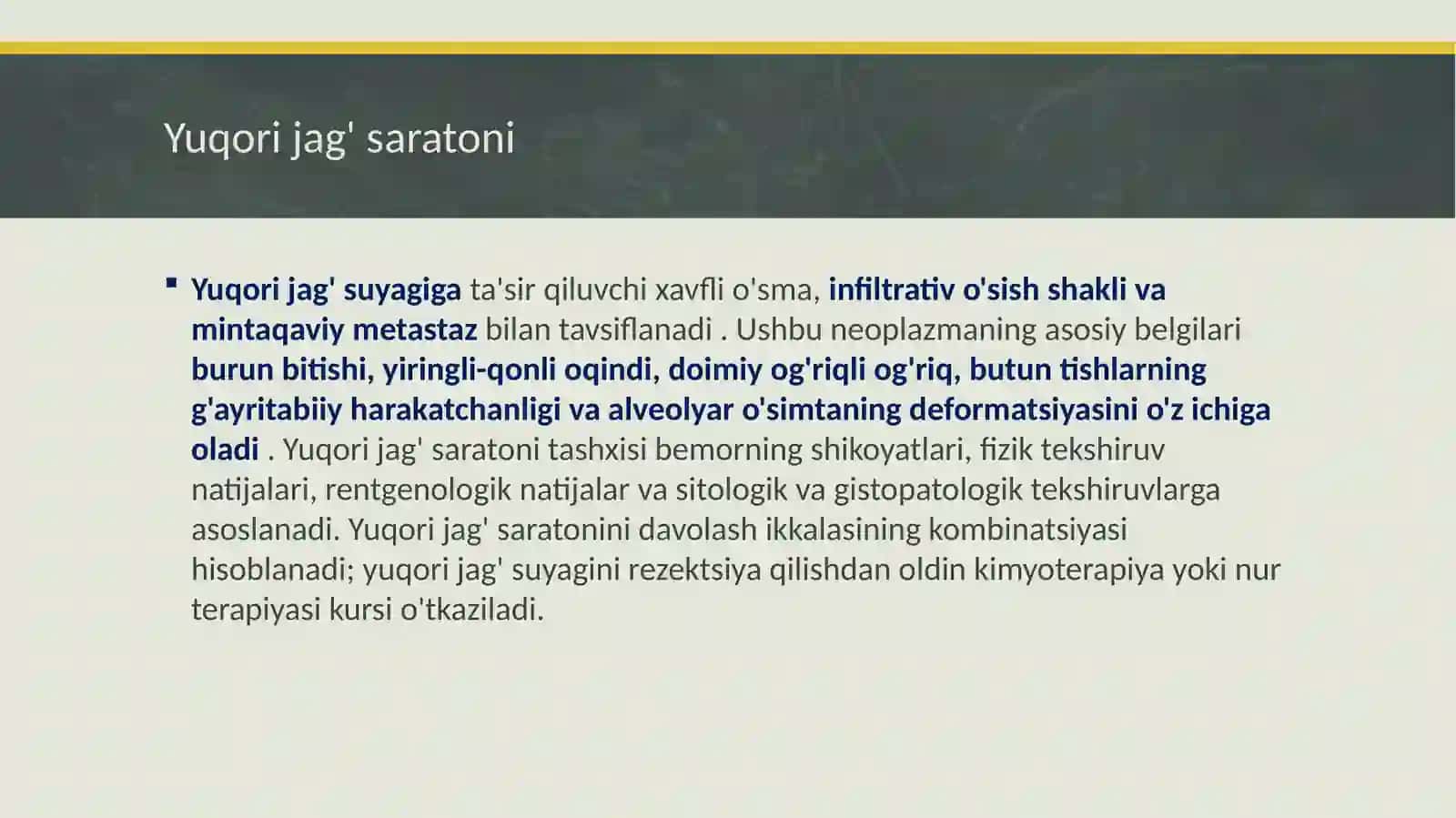 Yuqori jag' saratoni 2