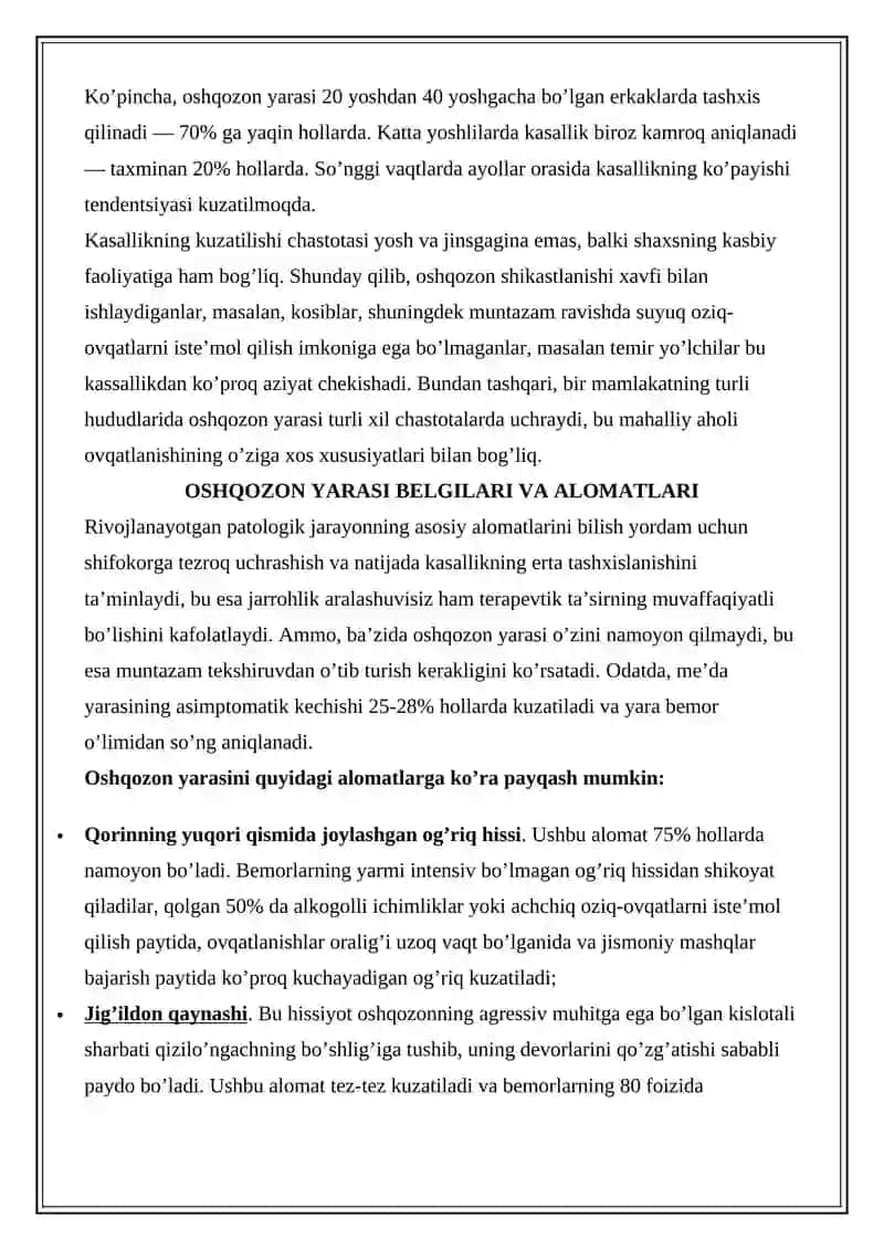 Oshqozon Yarasi Kasalligi 2