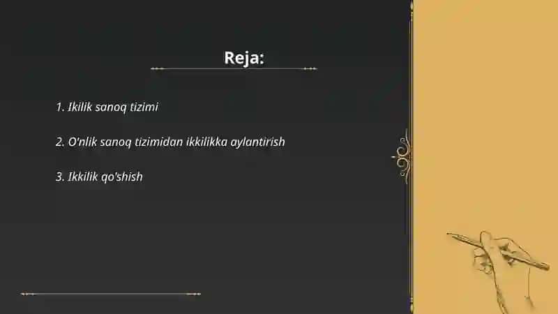 Ikilik sanoq tizimi 2