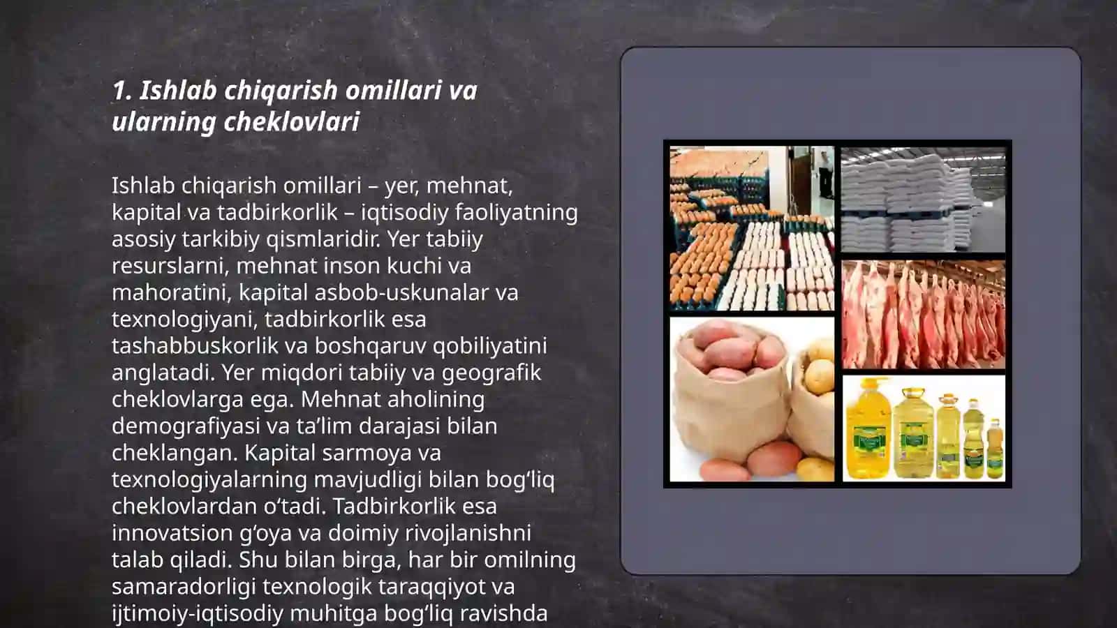 Ishlab chiqarish omillari va ularning cheklovlari 3
