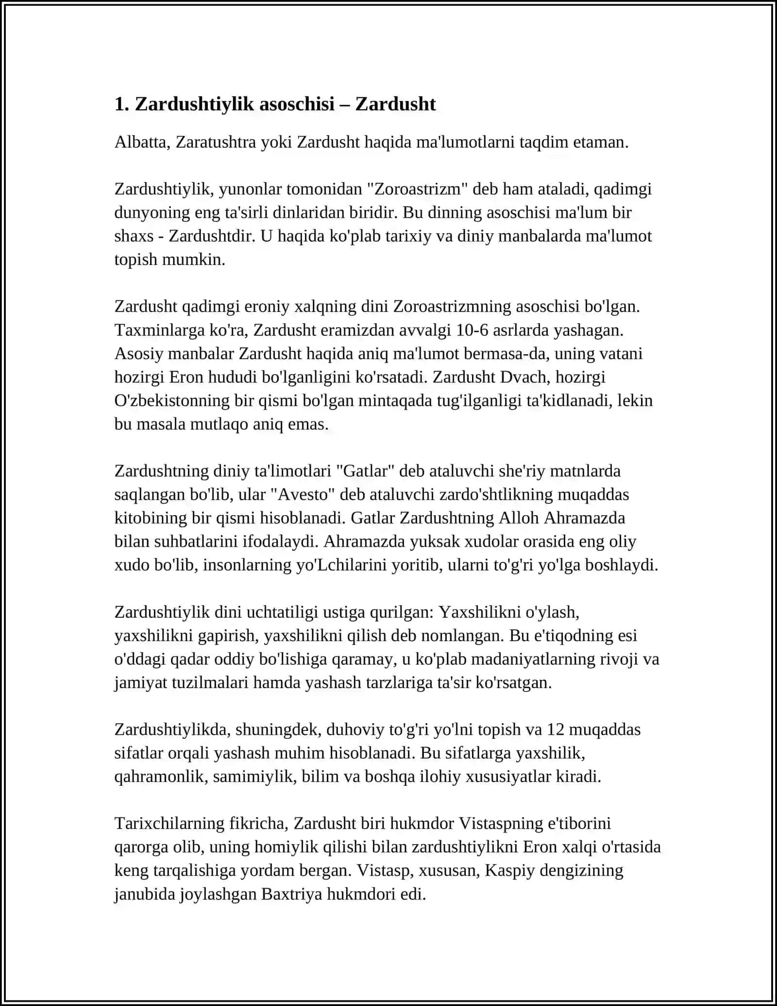 ZARDUSHTIYLIKNING DINIY IYERARXIYASI 3