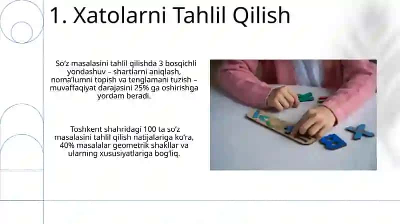 Sodda masalalar va ular ustida ishlash metodikasi 3