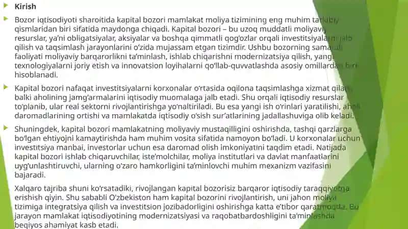 Kapital Bozori va uning tashkili 3