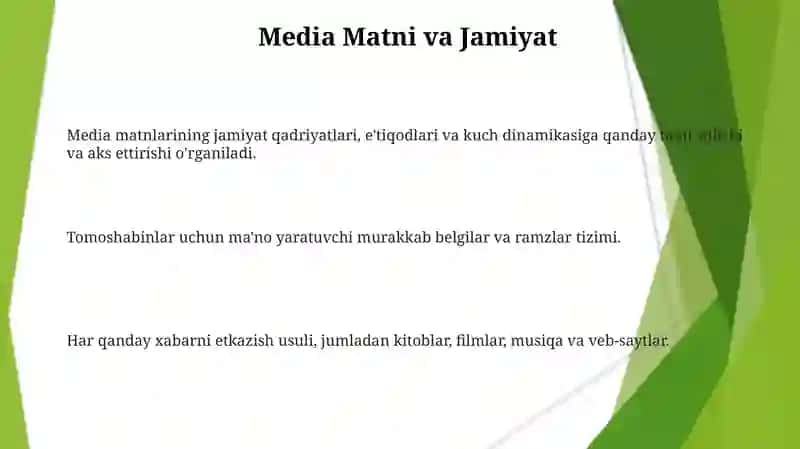 Media matn tushunchasi 3