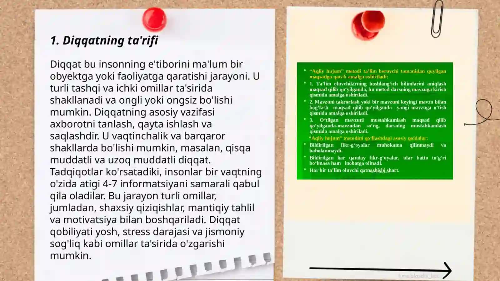 Dobrinining diqqat haqidagi qarashlari 3