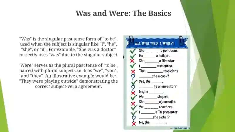 Was - were 3