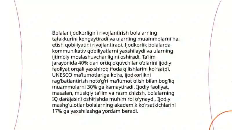 Bolalar ijodkorligini rivojlantirish metodi 3