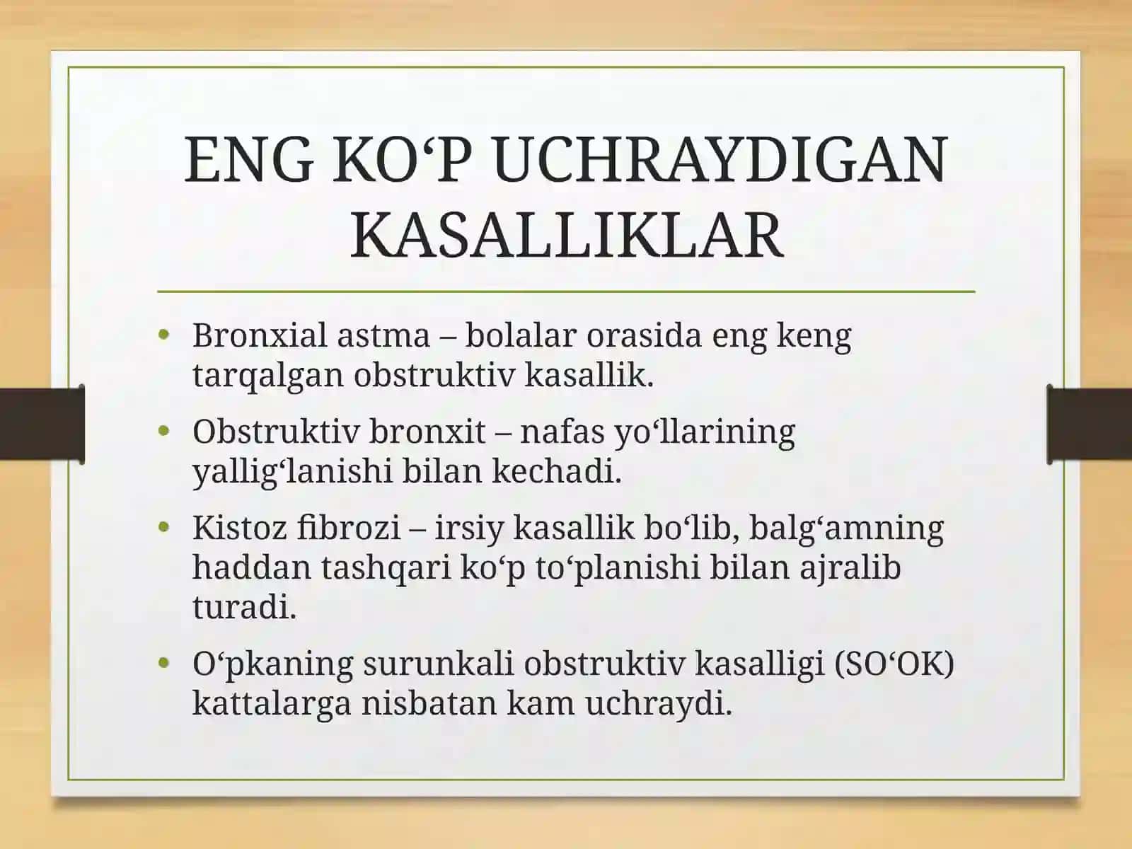 BOLALARDA O'PKANING OBSTRUKTIV KASALLIKLARI 3