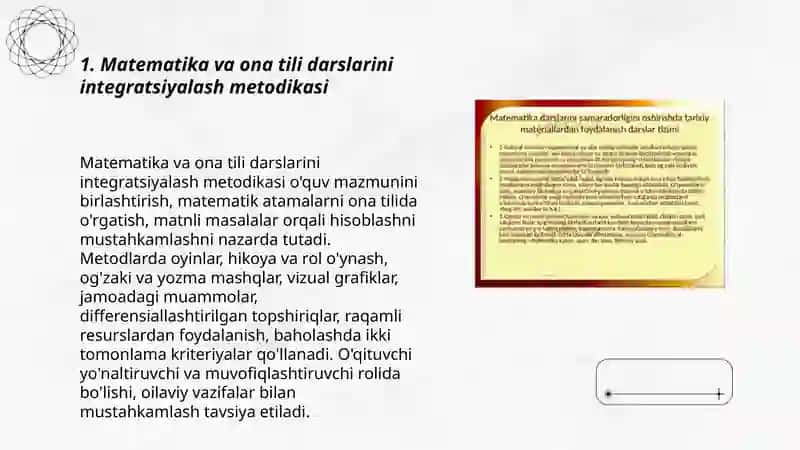 Matematika va ona tili darslarini integratsiyalash metodikasi 3