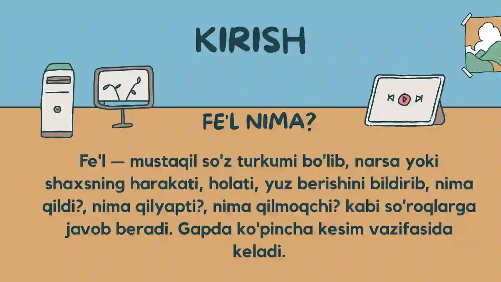 FE’L MUSTAQIL SO’Z TURKUMI 3