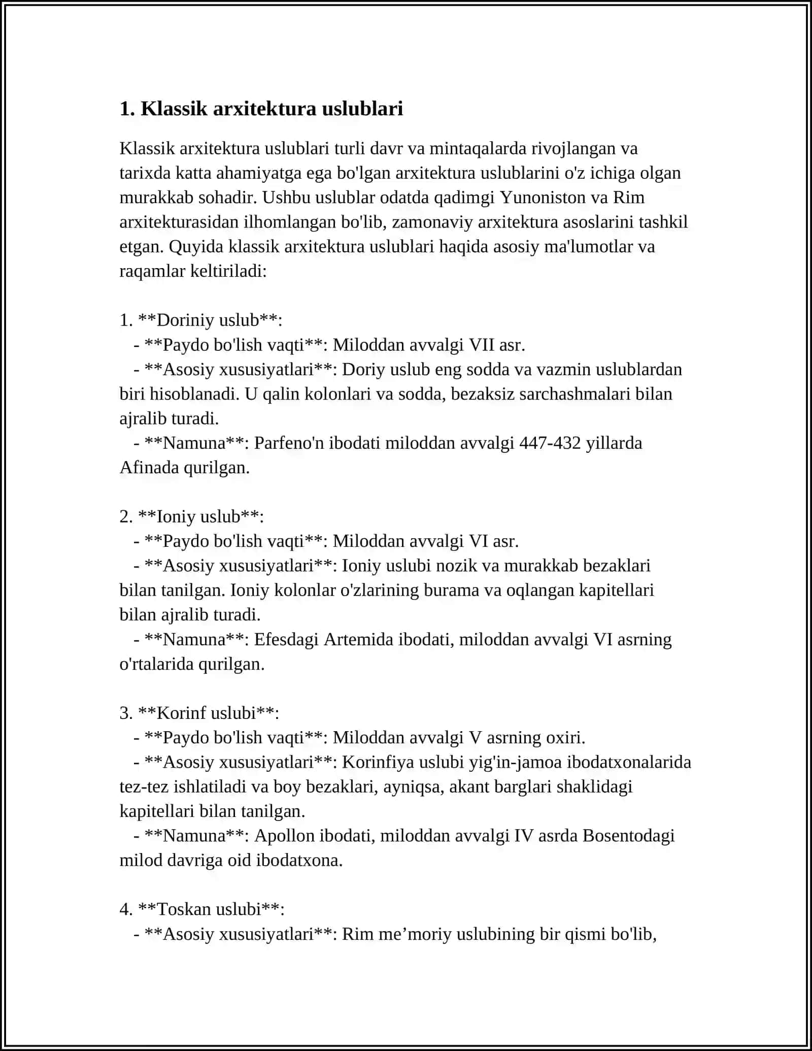 ARXITEKTURAVIY USLUBLAR 3