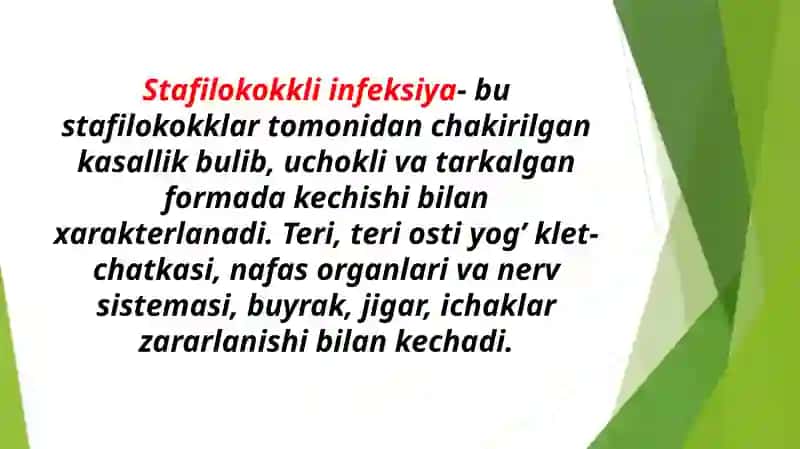Stafilokokkli infeksiya etiologiyasi, patogenezi va davolash 3