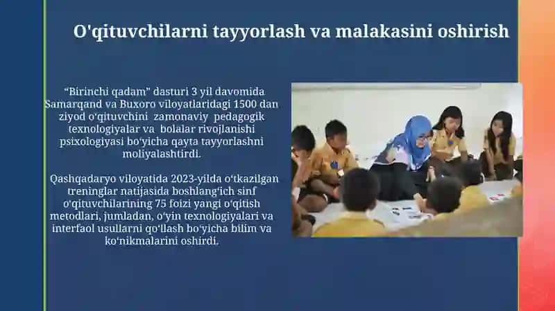 "Birinchi Qadam" Davlat Dasturi 3