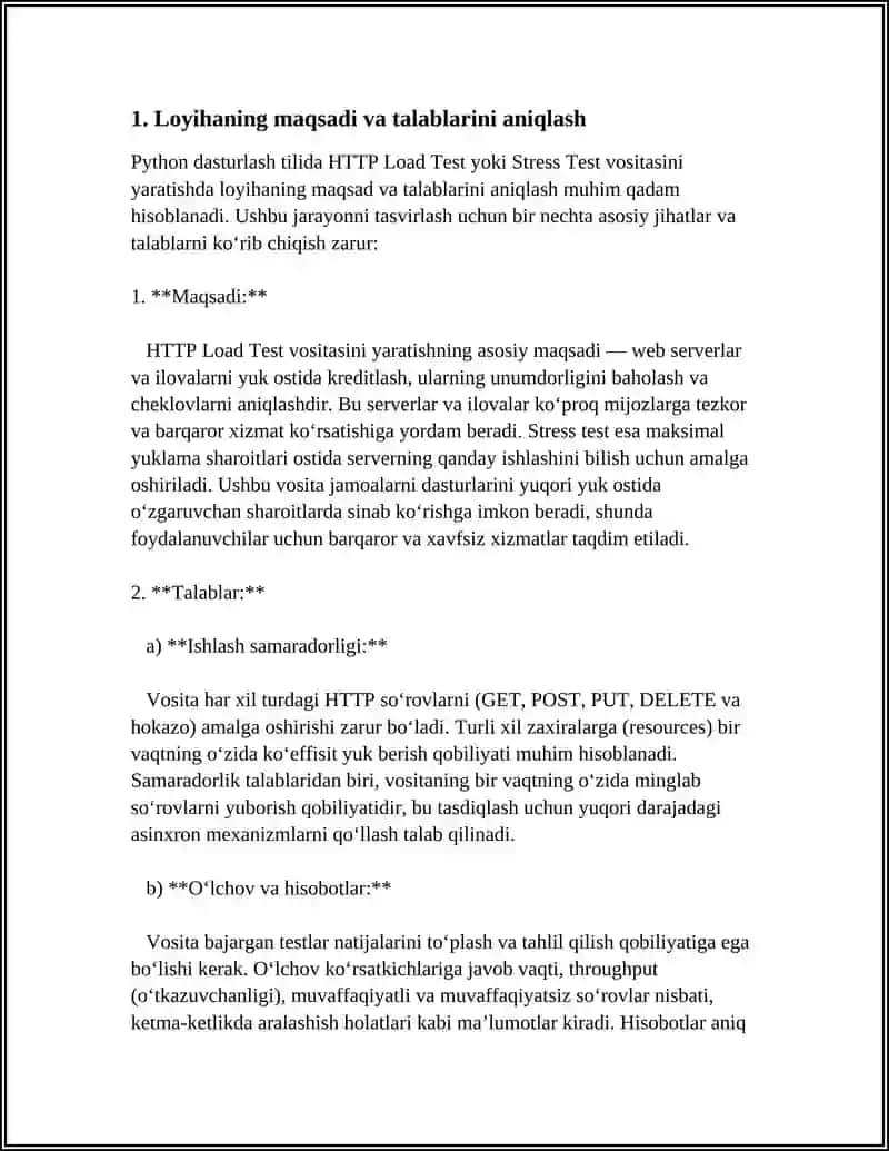 PYTHON’DA HTTP LOAD TEST (STRESS TEST) VOSITASINI YARATISH 3